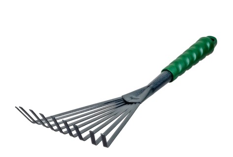 Closeup of an isolated wire-tooth rake