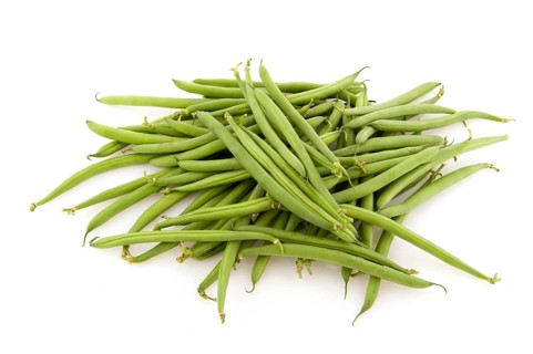 String beans as healthy vegetables isolated over white