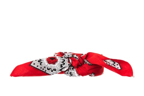 Red Dutch farmer handkerchief isolated over white background