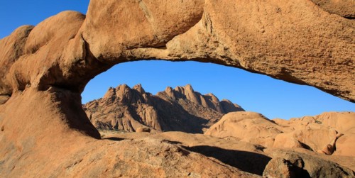Rock Arch with the Spitzkoppe in the background