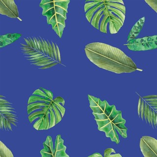 Seamless pattern of Tropical botanical leafs