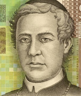 Juraj Dobrila (1812-1882) on 10 Kuna 2001 banknote from Croatia. Bishop and benefactor from Istria