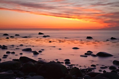 Sunset on the Baltic coast