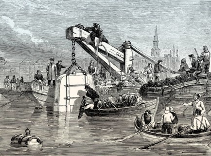 Diving-Bell used at the construction of the Thames Tunnel, London, 1827