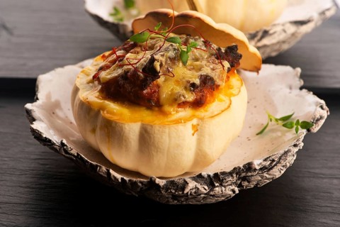 Delicious autumn recipe for stuffed pumpkin