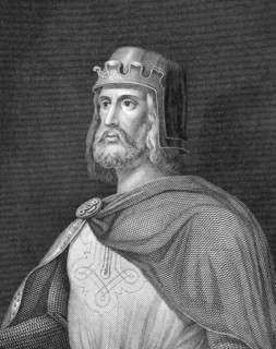 Henry the Fowler (876-936) on engraving from 1859. German king. Engraved by C.Deucker and published