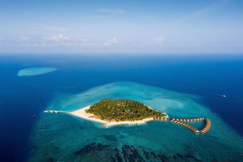 Holiday island Alimatha, Felidhu Atoll, Indian Ocean, Maldives, Asia