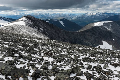 Landscape in the Abisko Alps, Norrbotten, Lapland, Sweden, July 2013, Europe