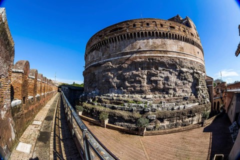 Italy, Rome, Castel Sant'Angelo, escape route from St Peter's Basilica Austria, Europe
