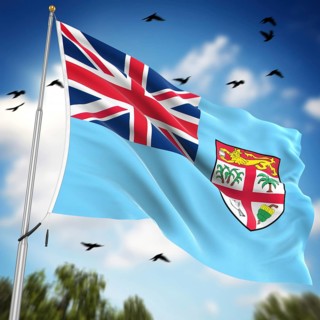 Flag of Fiji, This is a computer generated and 3d rendered image