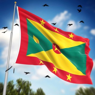 Flag of Grenada, This is a computer generated and 3d rendered image