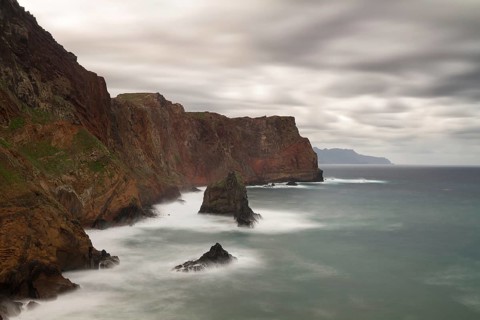 Stormy weather in the Onta De Sao Lourenco, Madeira, Portugal, Europe