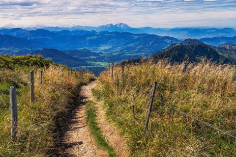View from the Hochgrat near Oberstaufen (Bavaria, Germany)