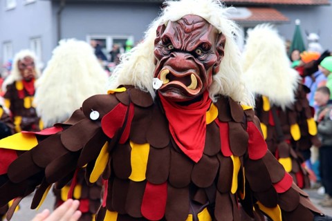 Large Swabian-Alemannic carnival parade