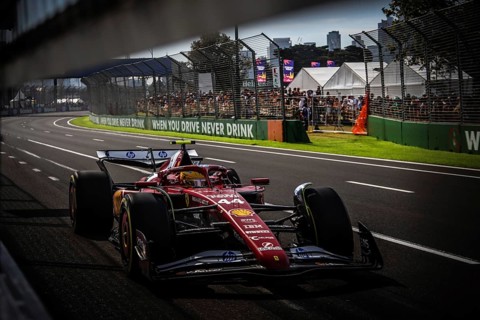 MELBOURNE, AUSTRALIA - MARCH 14: Lewis Hamilton of Great Britain drives the Scuderia Ferrari HP