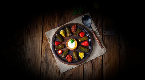 Yaprak Sarmas? rustic vine leaves filled with rice