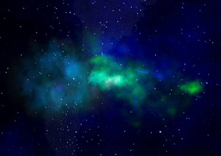 Far being shone nebula and star field against space. Elements of this image furnished by NASA