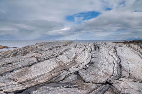 Rock formation on the coast of the Norwegian Sea along the famoust tourist attraction Atlantic