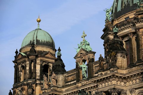 West façade of Berlin Cathedral built in the Neo-Renaissance and Neo-Baroque style by Kaiser