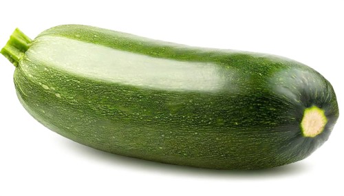 Zucchini isolated on white background cutout. Healthy food