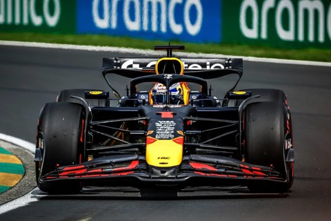 MELBOURNE, AUSTRALIA - MARCH 15: Max Verstappen of the Netherlands drives the Oracle Red Bull