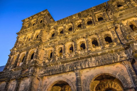 Porta Nigra, Simeonstraße, Old Town, Trier, Rhineland-Palatinate, Germany, Europe