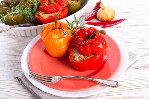 Stuffed peppers with rice