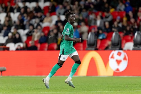 MELBOURNE, AUSTRALIA, MAY 24: Garang Kuol of Newcastle United whilst playing A-League All Stars Men