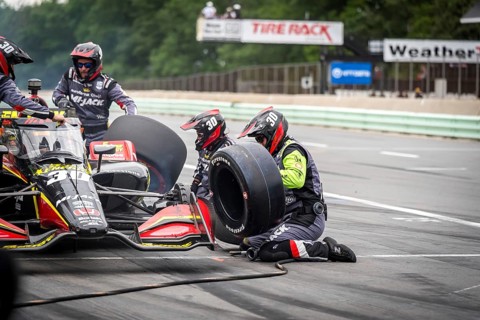 PIETRO FITTIPALDI (30) of Miami, Florida comes down pit road for service during the XPEL Grand Prix