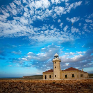 Menorca Punta Nati Faro lighthouse in Ciutadella Balearic Islands of Spain