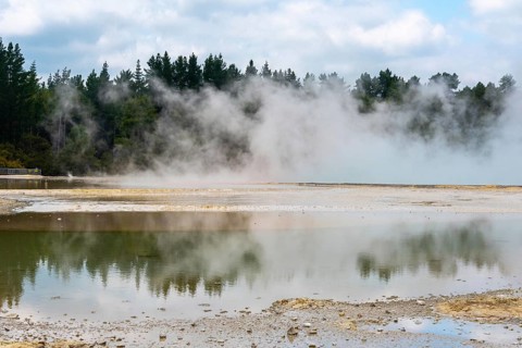 Natural wonders at Waiotapu Thermal Wonderland, Rotorua in New Zealand