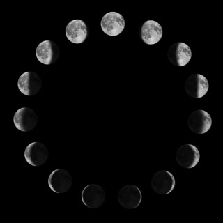 Phases of the Moon. Moon lunar cycle