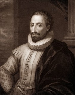 Steel engraving, c. 1860, Miguel de Cervantes Saavedra, 1547-1616, a Spanish writer, Miguel de