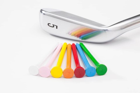 Titanium golf club on the white background