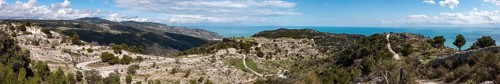 Beautiful mountain landscape in Manfredonia on the Gargano Peninsula, Italy, Europe