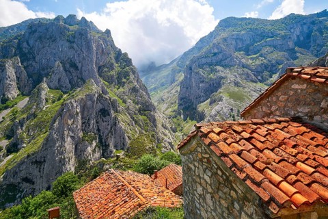 Naranjo de Bulnes peak Urriellu in Picos de Europa of Asturias Spain