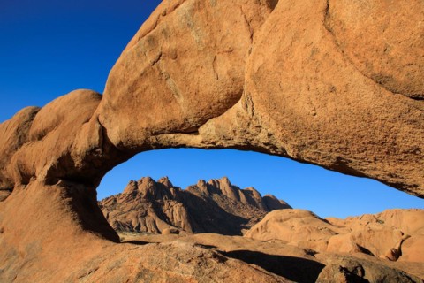 Rock Arch with the Spitzkoppe in the background