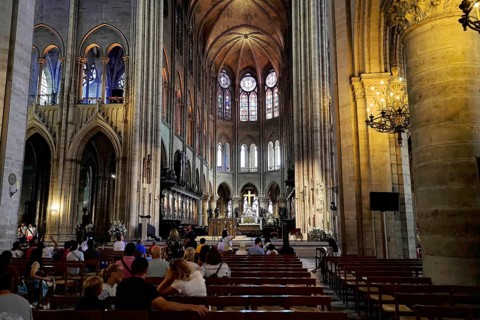 Cathedral Notre-Dame de Paris, Ille de la Cité, 4th arrondissement, Paris, France, Europe, Interior
