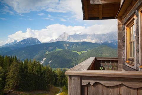 Old wood house in the mountains