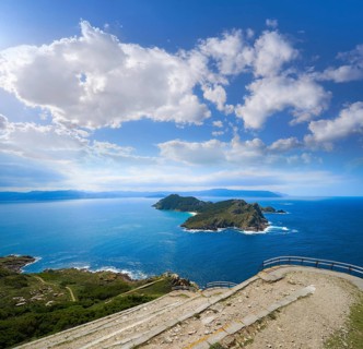 Islas Cies islands San Martino island in Vigo of Galicia Spain