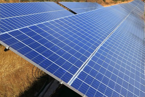 Solar plates green energy perspective ecology electric supply