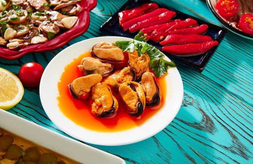 Tapas typical from spain mixed