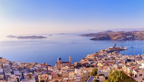 View of Ermoupolis, Cyclades, Syros