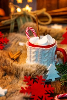 Hot chocolate with marshmallow