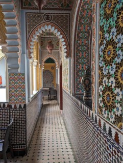 TANGIER, MOROCCO, APRIL 03, 2023, Oriental decoration in the derelict old famous Hotel Continental