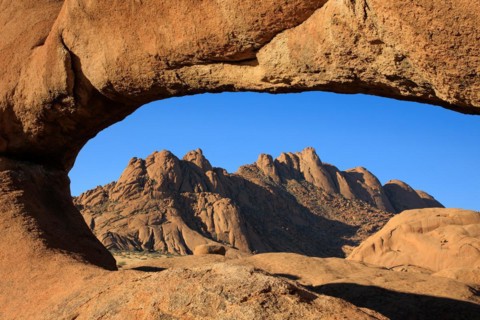 Rock Arch with the Spitzkoppe in the background