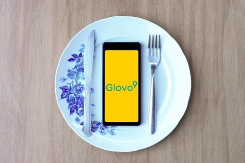 April 29, 2024, Brazil. In this photo illustration, the Glovo logo is displayed on a smartphone