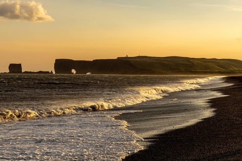 Black beach Reynisfjara, south coast, Iceland, Europe
