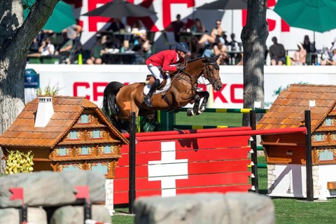 Calgary, Canada, Sept., 7, 2024. Daniel Deusser of Germany, riding Gangster VH Noddevelt compete in