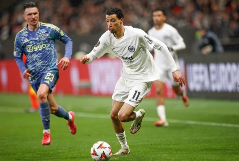 Football, Europa League, round of 16 second leg, 2024/2025, Eintracht Frankfurt vs. Ajax Amsterdam,